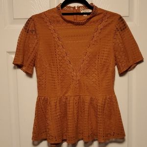Sandy & Sid Lace Peplum Top